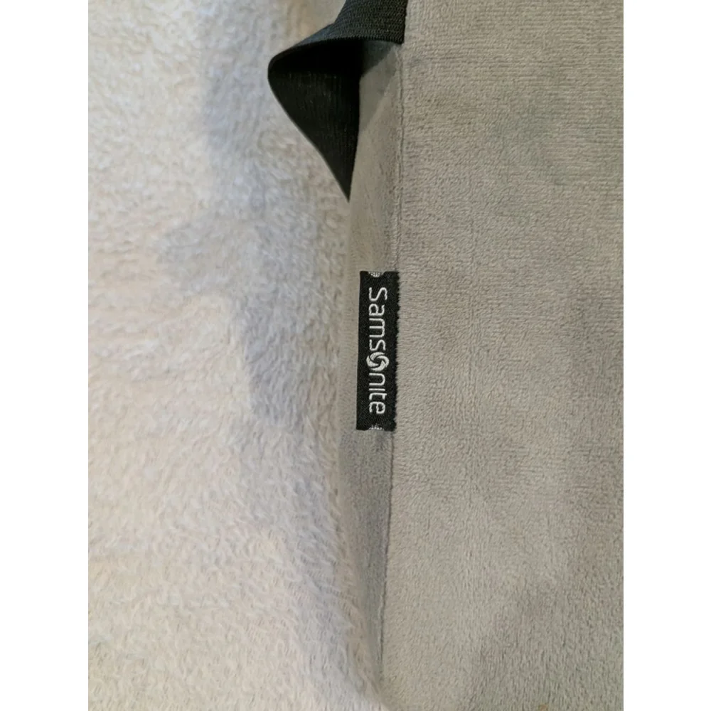 Samsonite Black & Gray Lumbar Support Pillow With Zipper Removeable Cover